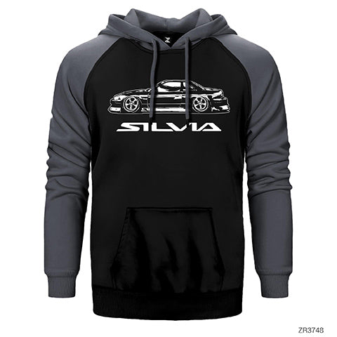 Nissan Silvia Çift Renk Reglan Kol Sweatshirt / Hoodie
