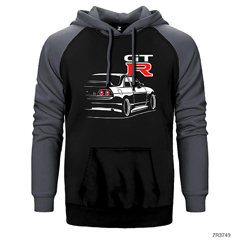 Nissan Skyline GT-R R33 Çift Renk Reglan Kol Sweatshirt / Hoodie