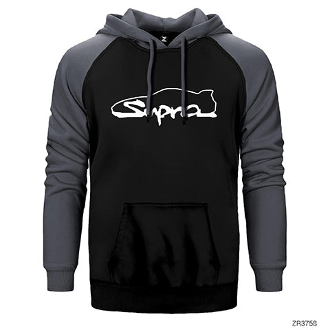 Toyota Supra Çift Renk Reglan Kol Sweatshirt / Hoodie