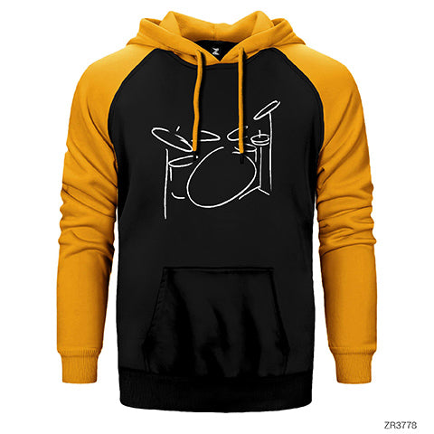 Bateri Çift Renk Reglan Kol Sweatshirt / Hoodie