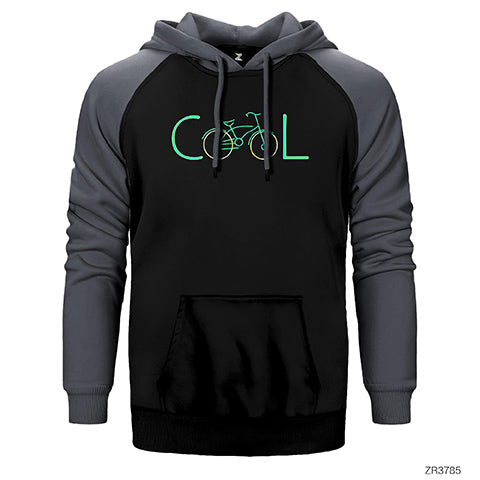 Bisiklet COOL Çift Renk Reglan Kol Sweatshirt / Hoodie