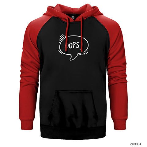 Ops Çift Renk Reglan Kol Sweatshirt / Hoodie
