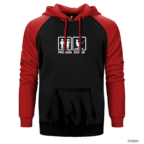 Problem Sloved Balıkçı Çift Renk Reglan Kol Sweatshirt / Hoodie