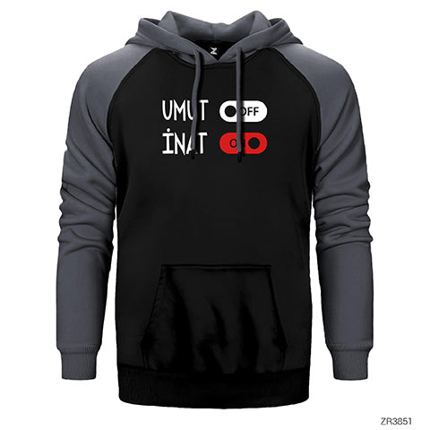Umut ve İnat Çift Renk Reglan Kol Sweatshirt / Hoodie