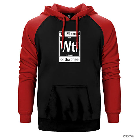 WTF Element Çift Renk Reglan Kol Sweatshirt / Hoodie