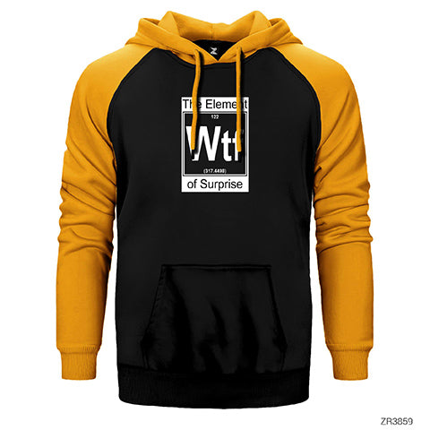 WTF Element Çift Renk Reglan Kol Sweatshirt / Hoodie