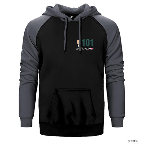 Squid Game Gamer 101 Çift Renk Reglan Kol Sweatshirt / Hoodie