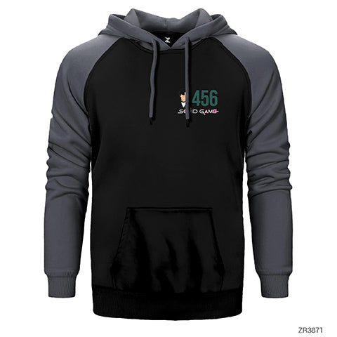 Squid Game Gamer 456 Çift Renk Reglan Kol Sweatshirt / Hoodie
