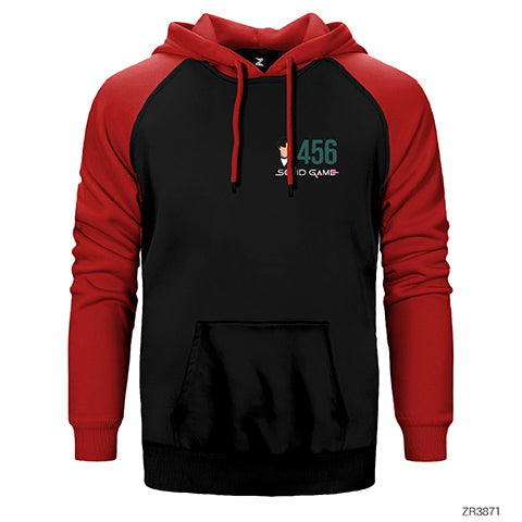 Squid Game Gamer 456 Çift Renk Reglan Kol Sweatshirt / Hoodie