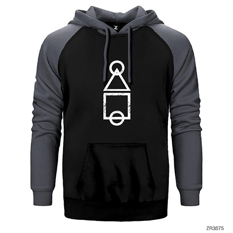 Squid Game Keys Çift Renk Reglan Kol Sweatshirt / Hoodie