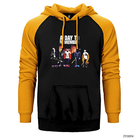 A Day Remember Group Çift Renk Reglan Kol Sweatshirt / Hoodie