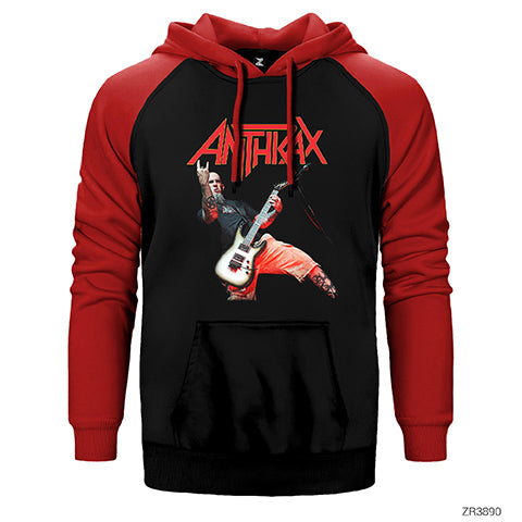 Anthrax Concert Çift Renk Reglan Kol Sweatshirt / Hoodie