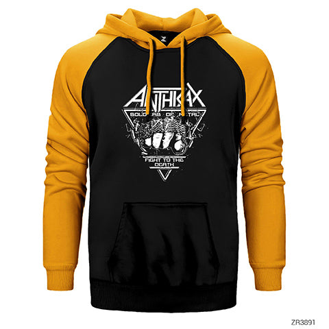 Anthrax Fight to the Death Çift Renk Reglan Kol Sweatshirt / Hoodie