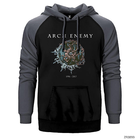 Arch Enemy 1996 2017 Çift Renk Reglan Kol Sweatshirt / Hoodie