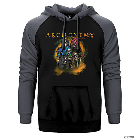 Arch Enemy Breaking the Law Çift Renk Reglan Kol Sweatshirt / Hoodie