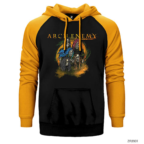 Arch Enemy Breaking the Law Çift Renk Reglan Kol Sweatshirt / Hoodie
