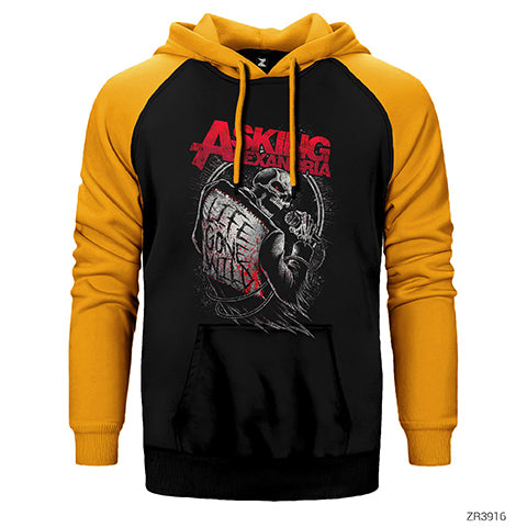 Asking Alexandria Life Gone Wild Çift Renk Reglan Kol Sweatshirt / Hoodie