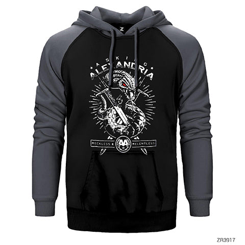 Asking Alexandria Reckless And Relentless Çift Renk Reglan Kol Sweatshirt / Hoodie