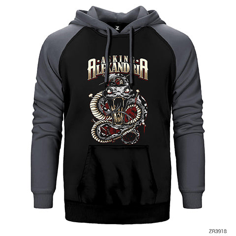 Asking Alexandria Snake Çift Renk Reglan Kol Sweatshirt / Hoodie