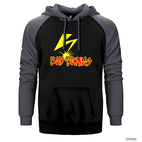 Bad Brains Lighting Çift Renk Reglan Kol Sweatshirt / Hoodie