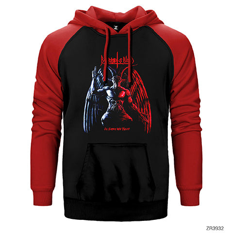 Baphomet is Blood Çift Renk Reglan Kol Sweatshirt / Hoodie