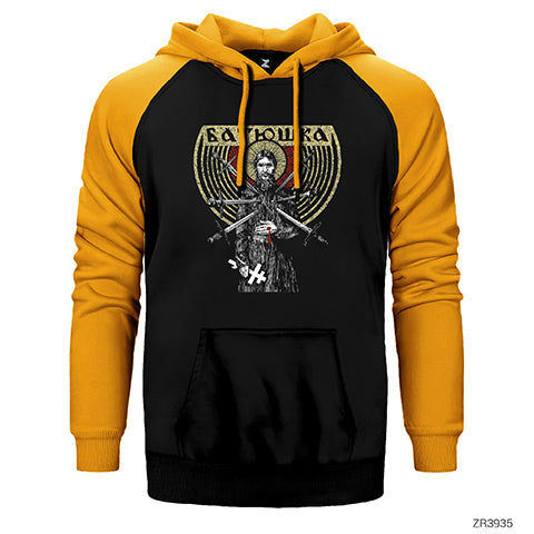 Bathuska Raskol Çift Renk Reglan Kol Sweatshirt / Hoodie
