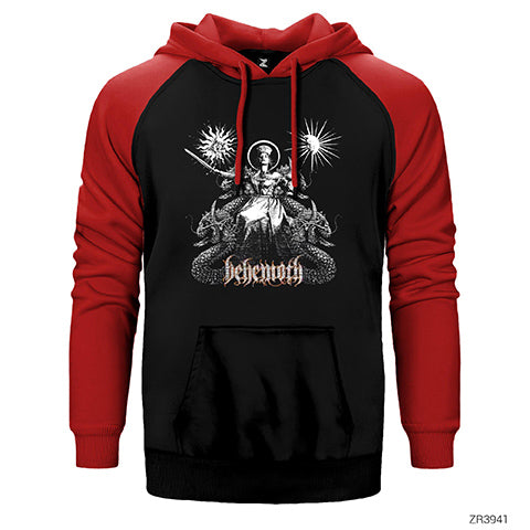 Behemoth Evangelion 2009 Çift Renk Reglan Kol Sweatshirt / Hoodie