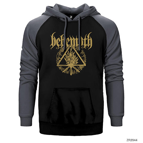 Behemoth Triangle Çift Renk Reglan Kol Sweatshirt / Hoodie