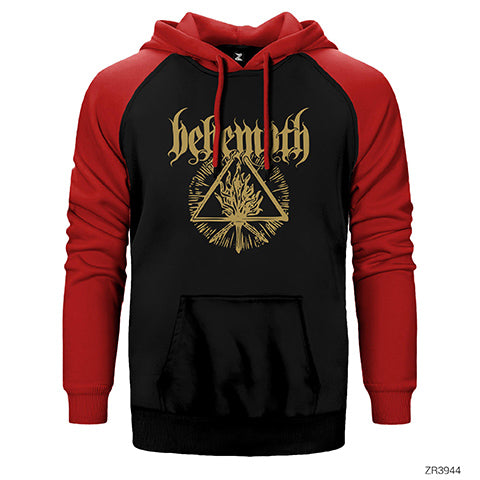 Behemoth Triangle Çift Renk Reglan Kol Sweatshirt / Hoodie