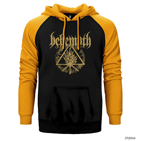 Behemoth Triangle Çift Renk Reglan Kol Sweatshirt / Hoodie