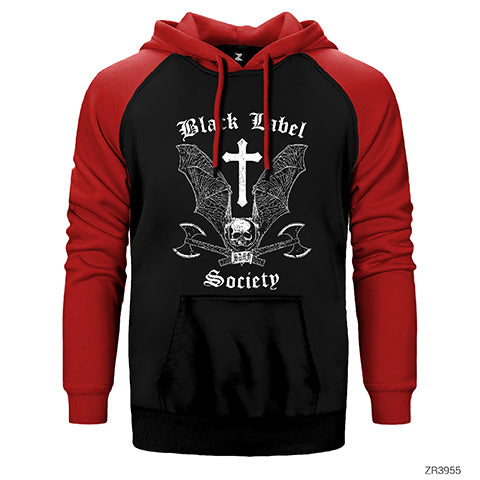 Black Label Society SDMF Çift Renk Reglan Kol Sweatshirt / Hoodie