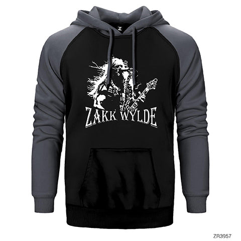 Black Label Society Zakk Wylde Star Çift Renk Reglan Kol Sweatshirt / Hoodie
