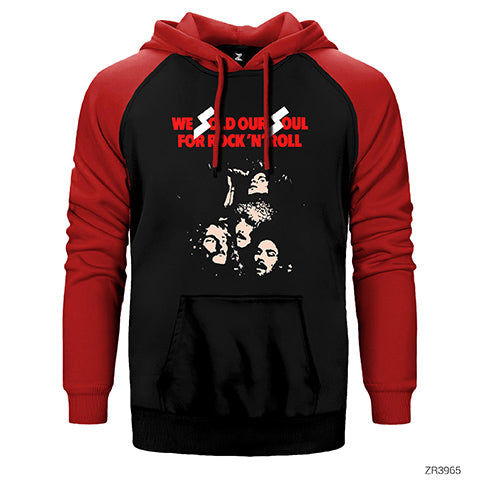 Black Sabbath We Sold Soul For Rock Çift Renk Reglan Kol Sweatshirt / Hoodie