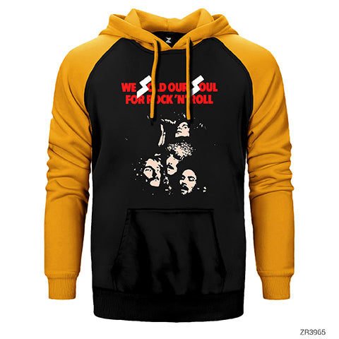 Black Sabbath We Sold Soul For Rock Çift Renk Reglan Kol Sweatshirt / Hoodie