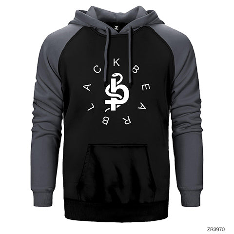 Blackbear Logo Çift Renk Reglan Kol Sweatshirt / Hoodie