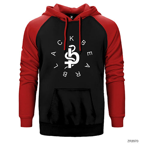 Blackbear Logo Çift Renk Reglan Kol Sweatshirt / Hoodie