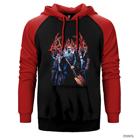 Bloodbath Group Çift Renk Reglan Kol Sweatshirt / Hoodie