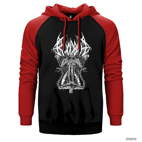 Bloodbath Morbid Antichrist Classic Çift Renk Reglan Kol Sweatshirt / Hoodie