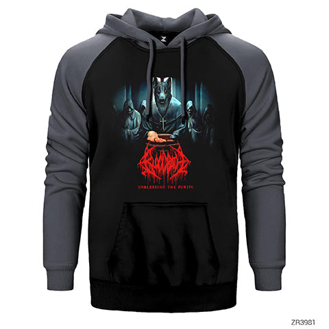 Bloodbath Unblessing The Purity Çift Renk Reglan Kol Sweatshirt / Hoodie