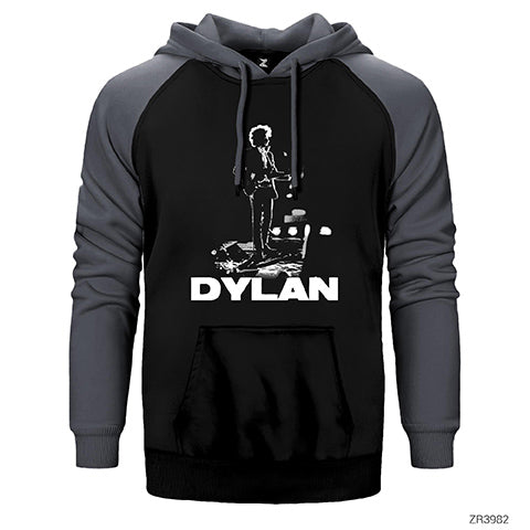 Bob Dylan Concert Çift Renk Reglan Kol Sweatshirt / Hoodie