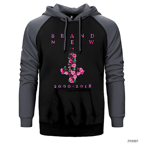 Brand New Farewell Cross Çift Renk Reglan Kol Sweatshirt / Hoodie