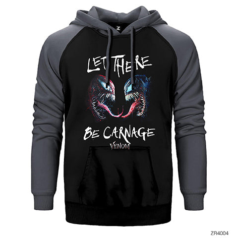 Venom 2 Let There be Carnage Kopya Çift Renk Reglan Kol Sweatshirt / Hoodie