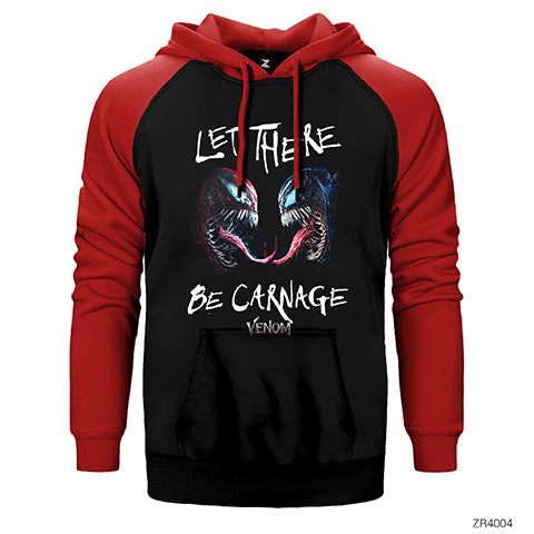 Venom 2 Let There be Carnage Kopya Çift Renk Reglan Kol Sweatshirt / Hoodie