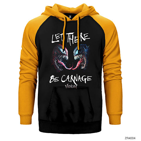 Venom 2 Let There be Carnage Kopya Çift Renk Reglan Kol Sweatshirt / Hoodie