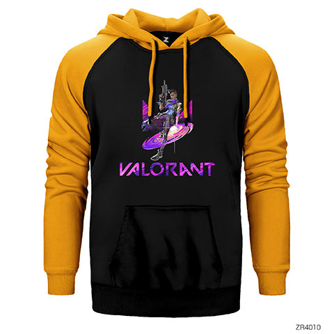 Valorant Astra Çift Renk Reglan Kol Sweatshirt / Hoodie