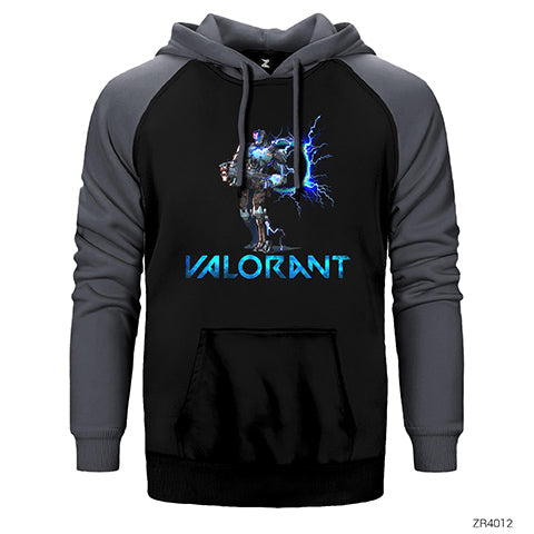 Valorant Kayo Çift Renk Reglan Kol Sweatshirt / Hoodie