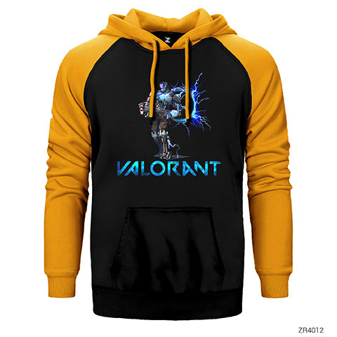 Valorant Kayo Çift Renk Reglan Kol Sweatshirt / Hoodie