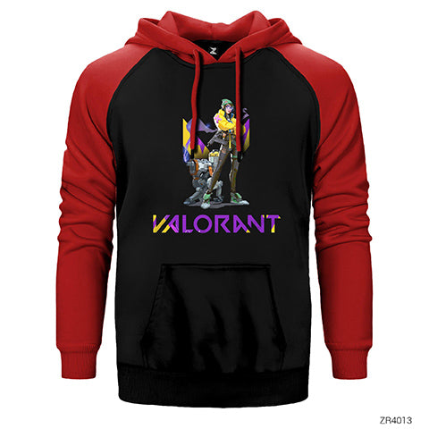 Valorant KillJoy Çift Renk Reglan Kol Sweatshirt / Hoodie