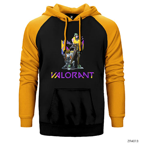 Valorant KillJoy Çift Renk Reglan Kol Sweatshirt / Hoodie