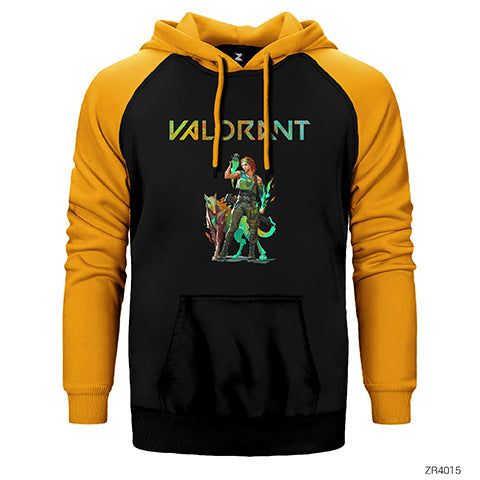 Valorant Skye Çift Renk Reglan Kol Sweatshirt / Hoodie